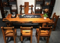 本色弧形茶桌K92