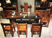H形茶桌(红色带棋盘)K86