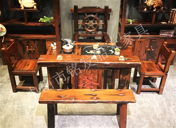红色H形茶字茶桌K89
