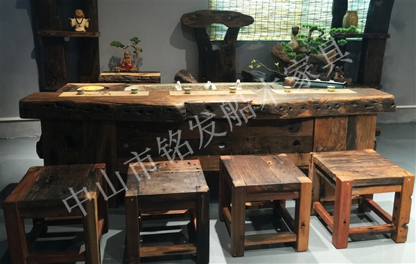 (风化款)扇形独板茶桌K82