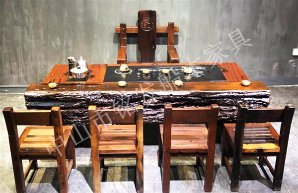 海螺孔小龙骨茶桌K34