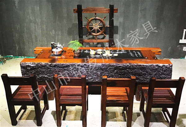 海螺孔龙骨茶桌K47
