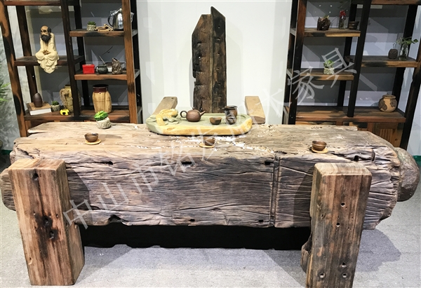 铭发船木炮筒茶桌K31