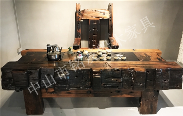 铭发船木机舱木茶桌K28