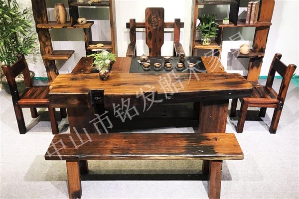 铭发船木小机舱木茶桌K25