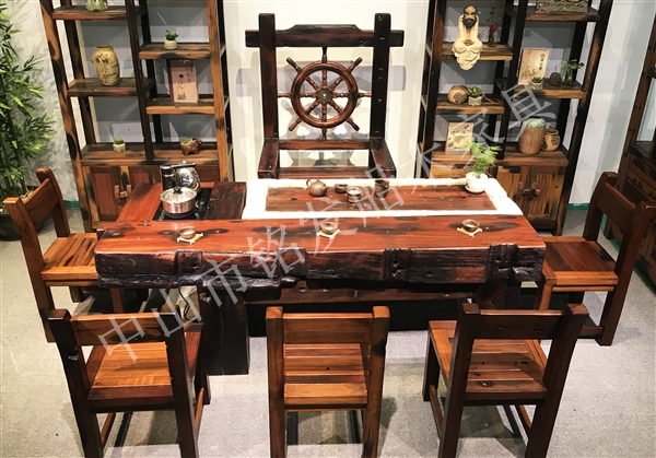 铭发船木机舱木茶桌K12