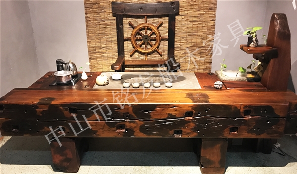 铭发船木龙骨茶桌K1
