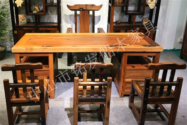 铭发船木办公桌A1